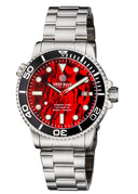 Master 1000 Automatic Diver Black Bezel - Red Abalone Shell Dial Bracelet