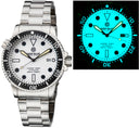 Master 1000 Automatic Diver Ceramic Black Bezel - White Full Luminous Dial Bracelet