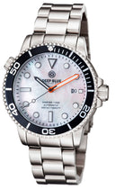 Master 1000 Automatic Diver Black Bezel -white Mother Of Pearl Dial Bracelet