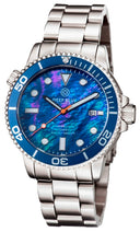 Master 1000 Automatic Diver Blue Bezel -blue Mother Of Pearl Dial Bracelet