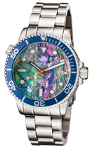 Master 1000 Automatic Diver Blue Bezel -large Abalone Shell Dial Bracelet