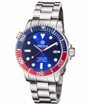 Master 1000 Automatic Diver Blue/red Bezel -blue Dial 20/30/40/50 Bezel Bracelet