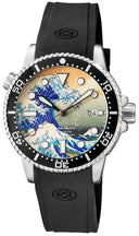 44mm Master 1000 Automatic Diver Ceramic Black Bezel - Wave Full Luminous Dial Strap