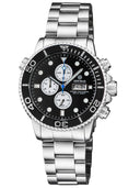 Master 1000 Chronograph Quartz Chronograph Black Bezel - Black Dial Lume Subdials Bracelet