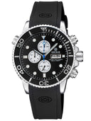 Master 1000 Chronograph Quartz Chronograph Black Bezel - Black Dial Lume Subdials Strap