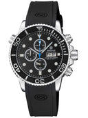 Master 1000 Chronograph Quartz Chronograph Black Bezel - Black Dial Strap