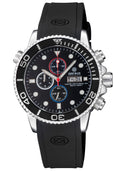 Master USA 1000 Chronograph Quartz Chronograph Black Bezel - Black Dial Strap