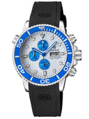 Master 1000 Chronograph Quartz Chronograph Blue Bezel - White Dial Strap