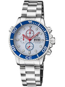 Master 1000 USA Chronograph Quartz Chronograph Blue Bezel - White Dial Bracelet