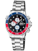 Master 1000 Chronograph Quartz Chronograph Blue/red Bezel - Black Dial Bracelet