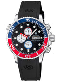 Master 1000 USA Chronograph Quartz Chronograph Blue/red Bezel - Black Dial Strap