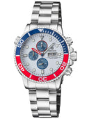Master 1000 USA Chronograph Quartz Chronograph Blue/red Bezel - White Dial Bracelet