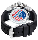 Master 1000 USA Chronograph Quartz Chronograph Blue/Red Bezel - White Dial Strap