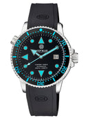 Master 1000 II 44mm Automatic Diver Black Blue Ceramic Bezel Arrow Vintage Black Dial Strap