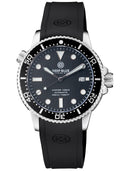 Master 1000 II 44mm Automatic Diver Black Ceramic Bezel -black Dial White Lume Texture Dial Strap