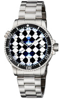 Master 1000 II 44mm Automatic Diver Black Ceramic Bezel � Checkerboard Pattern Blue Second Hand Bracelet