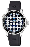 Master 1000 II 44mm Automatic Diver Black Ceramic Bezel – Checkerboard Pattern Blue Second Hand Strap
