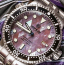 Master 1000 II 44mm Automatic Diver Black Ceramic Bezel – Diamond Pattern Mother Of Pearl Dial Strap