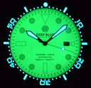 Master 1000 II 44mm Automatic Diver Black Ceramic Bezel – Green Full Lume Dial Strap