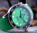 Master 1000 II 44mm Automatic Diver Black Ceramic Bezel – Green Full Lume Dial Strap