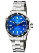 Master 1000 II 44mm Automatic Diver Black Ceramic Bezel - Light Blue Sunray Dial Orange Second Hand