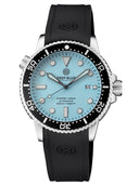 Master 1000 II 44mm Automatic Diver Black Ceramic Bezel -powder Blue Dial White Lume Texture Dial Strap