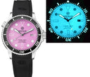 Master 1000 II 44mm Automatic Diver Black Ceramic Bezel – Purple/lavender Full Lume Dial Strap