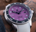 Master 1000 II 44mm Automatic Diver Black Ceramic Bezel – Purple/lavender Full Lume Dial Strap