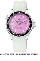 Master 1000 II 44mm Automatic Diver Black Ceramic Bezel – Purple/lavender Full Lume Dial Strap