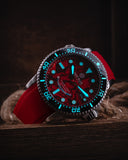 Master 1000 II 44mm Automatic Diver Black Ceramic Bezel -red Abalone Dial