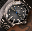 Master 1000 II 44mm Automatic Diver Black Ceramic Bezel -slate Grey Blue Sunray Dial Bracelet
