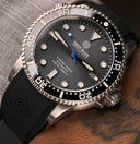 Master 1000 II 44mm Automatic Diver Black Ceramic Bezel -slate Grey Blue Sunray Dial Strap