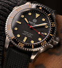 Master 1000 II 44mm Automatic Diver Black Ceramic Bezel -vintage Lume Texture Dial Strap