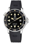 Master 1000 II 44mm Automatic Diver Black Vintage Lume Ceramic Bezel Arrow Vintage Black Dial Strap
