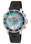 Master 1000 Quartz Chronograph Diver Black Bezel – Platinum Mother Of Pearl Dial
