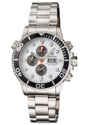 Master 1000 Quartz Chronograph Diver Black Bezel – White Dial - Black Subdials Bracelet