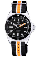 Master 1000 Retro - Black Bezel - Black Dial - Orange Minute Hand - Strap