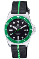 Master 1000 Retro - Green Bezel - Black Dial - Green Second Hand - Strap