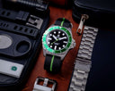 Master 1000 Retro - Green Bezel - Black Dial - Green Second Hand - Strap