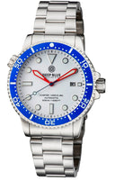 Master 1000 USA Automatic Diver Ceramic Blue Bezel -white Glossy Dial Bracelet