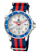 Master 1000 USA Automatic Diver Ceramic Blue Bezel -white Mother Of Pearl Dial