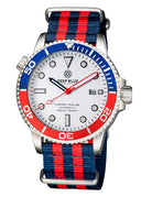 Master 1000 USA Automatic Diver Ceramic Blue/red Bezel -white Dial