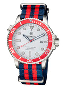 Master 1000 USA Automatic Diver Ceramic Blue/red Bezel -white Mother Of Pearl Dial
