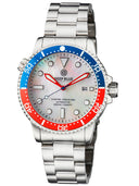 Master 1000 USA Automatic Diver Ceramic Blue/red Bezel -white Mother Of Pearl Dial Bracelet