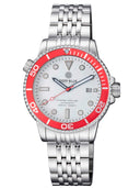 Master 1000 USA Automatic Diver Ceramic Blue/red Bezel -white Mother Of Pearl Dial Bracelet
