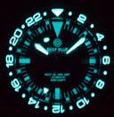 40mm Diver 1000 GMT 40mm Automatic Diver Ceramic Black Bezel Expedition Vintage Lume Old Patina Black Dial Bracelet