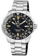 40mm Diver 1000 GMT 40mm Automatic Diver Ceramic Black Bezel Expedition Vintage Lume Old Patina Black Dial Bracelet