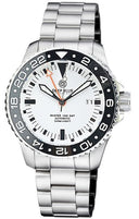 Diver 1000 GMT 40mm Automatic Diver Ceramic Black Bezel Expedition White Dial Bracelet