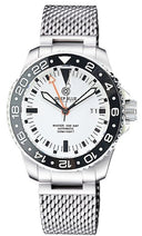 Diver 1000 GMT 40mm Automatic Diver Ceramic Black Bezel Expedition White Dial Bracelet
