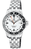 Diver 1000 GMT 40mm Automatic Diver Ceramic Black Bezel Expedition White Dial Bracelet